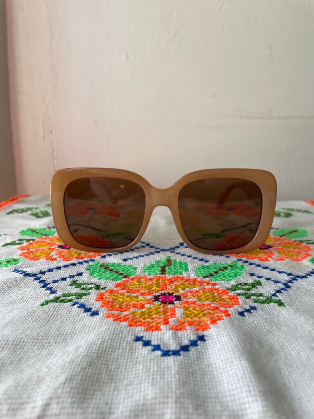 ASOS Tan Square Sunglasses